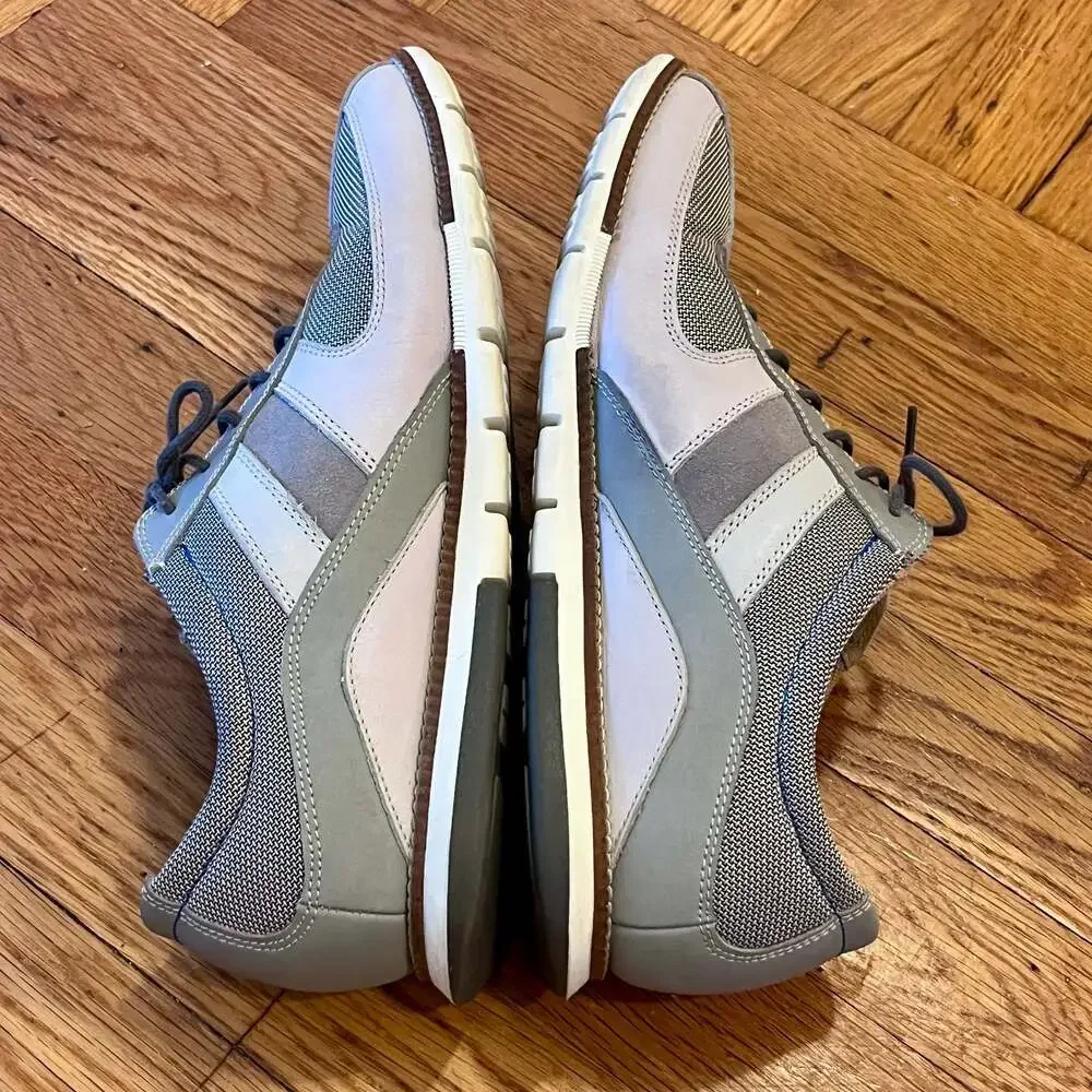 Cole Haan Grand.OS Gray Leather and Mesh Oxford Casual Shoes Sneakers Comfort 9M